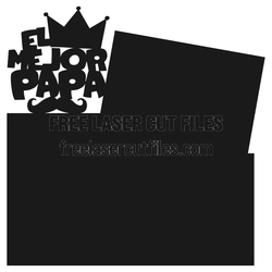 Father’s Day Photo Frame SVG with Crown Accent