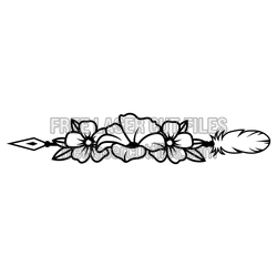 Floral Arrow Clipart for Laser Cut Craft Projects