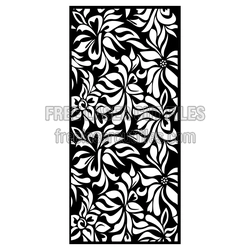 Floral Pattern Screen Panel SVG Laser Cut Design