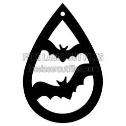 Halloween Bat Ornament Silhouette, Ready to Cut