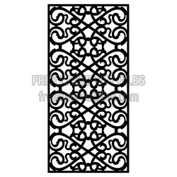 Ornamental Door Panel Screen Pattern Ready to Cut