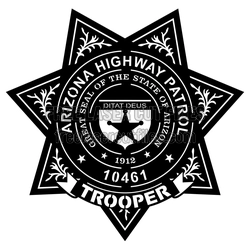 Arizona Highway Patrol Trooper Badge Laser Cut File