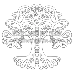 Celtic Tree Scrollwork Design, Free Laser Cut File