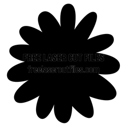 Flower Silhouette Laser Cut File, Free Floral Design