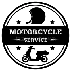 Motorcycle Service Logo SVG for Laser Cutting