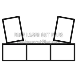 Multi-Photo Frame with Quote Slots, Laser Cut Display