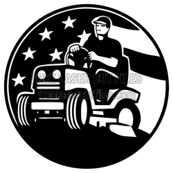 American Gardener Tractor SVG Design Ready to Cut