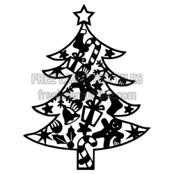 Christmas Tree Clipart Laser Cut SVG for Holiday Decor