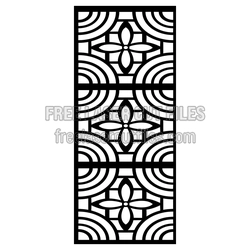 Decorative Geometric Screen Panel Laser Cut File