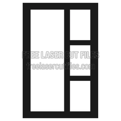 Modern Split Photo Frame Laser Cut Design, Ready to Cut