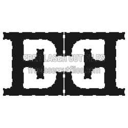 3D Letter E Laser Cut Template, Ready to Cut