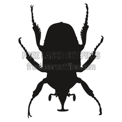Beetle Silhouette Laser Cut File, Ready to Cut