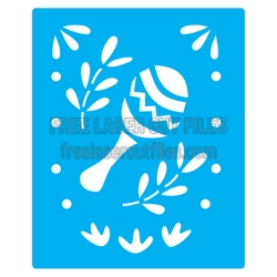 Easter Egg Stencil Laser Cut File, Ready to Cut Decor