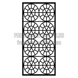 Geometric Circular Panel Design, Laser Ready Decorative Grid