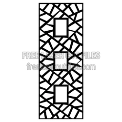 Geometric Door Panel Pattern for Laser Cutting