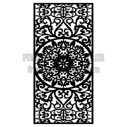 Ornamental Floral Screen Panel Laser Cut Pattern