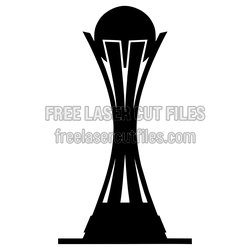 Trophy Silhouette Laser Cut File, Sports Award Template