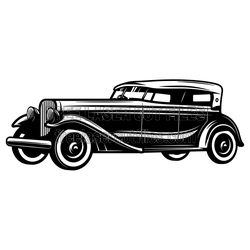 Vintage Classic Car Silhouette Ready to Cut Laser File