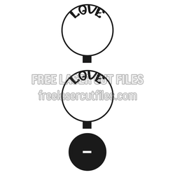 Love Photo Frame Laser Cut Template, 3mm Ready to Cut