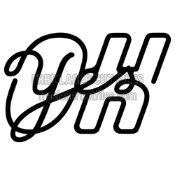 Stylized "Oh" Monogram Laser Cut File for DIY Decor
