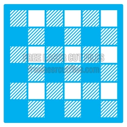 Checkerboard Monogram Frame Laser Cut Stencil, Ready to Cut