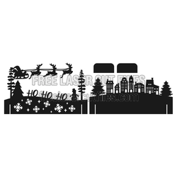 Christmas Village Sleigh Laser Cut Display, Ready to Cut