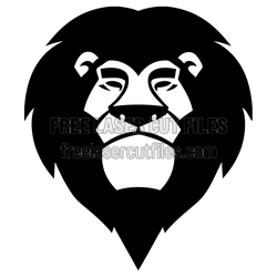 Lion Head Cartoon Sign Laser Cut File, Ready to Cut
