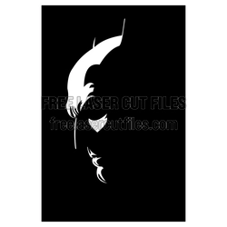 Batman Mask Silhouette Laser Cut Wall Decor