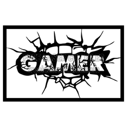 Broken Gamer Logo Wall Art SVG - Ready to Cut