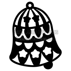Christmas Ornament Bell Cut File, Ready to Cut DIY Decor