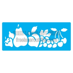 Fruit Basket Stencil Design for Laser Cutting