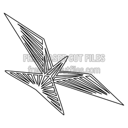 Geometric Flying Bird Laser Cut File, Free Download
