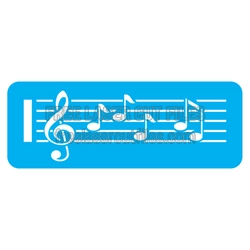 Treble Clef Music Stencil for Laser Cutting