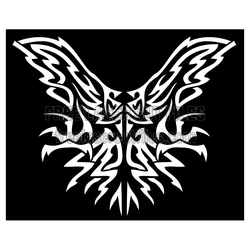 Tribal Phoenix Bird Logo Ready to Cut