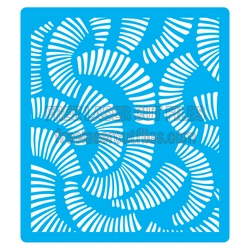 Abstract Curved Line Stencil Panel, Ready to Cut