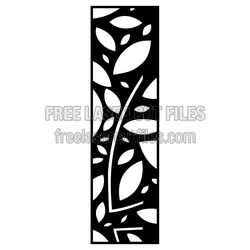 Decorative Leaf Pattern Screen Panel, Laser Ready Design
