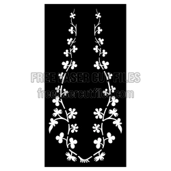 Floral Vine Decorative Panel Pattern, Ready to Cut