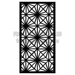 Geometric Starburst Screen Panel Ready to Cut