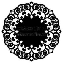 Ornamental Round Mandala Pattern Ready to Cut