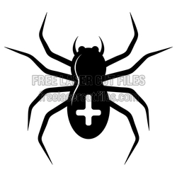 Spooky Spider Halloween Laser Cut Clipart Design