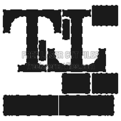 3D Letter T Laser Cut File, Ready to Cut Craft Project