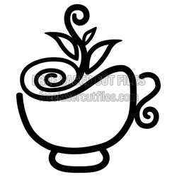 Coffee Cup Wall Art Ready to Cut Laser Design