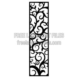 Decorative Laser Cut Door Screen Panel, Ready to Cut