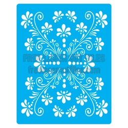 Floral Symmetry Stencil Design for Laser Cutting