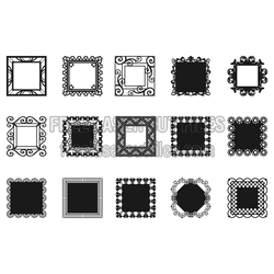 Openwork Square Frame Set for Laser Cut Projects