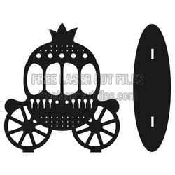 Pineapple Carriage Laser Cut File, Ready to Cut Decor