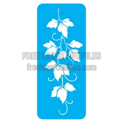 Vine Leaf Stencil Design for Laser Cutting