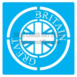 British Great Britain Stencil Monogram Laser Cut File