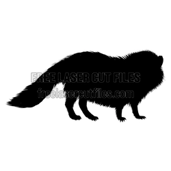 Furry Fox Silhouette Laser Cut File, Ready to Cut