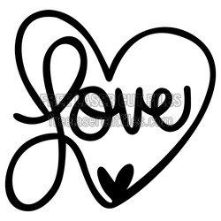 Love Heart Clipart SVG for Laser Cut Valentine Decor